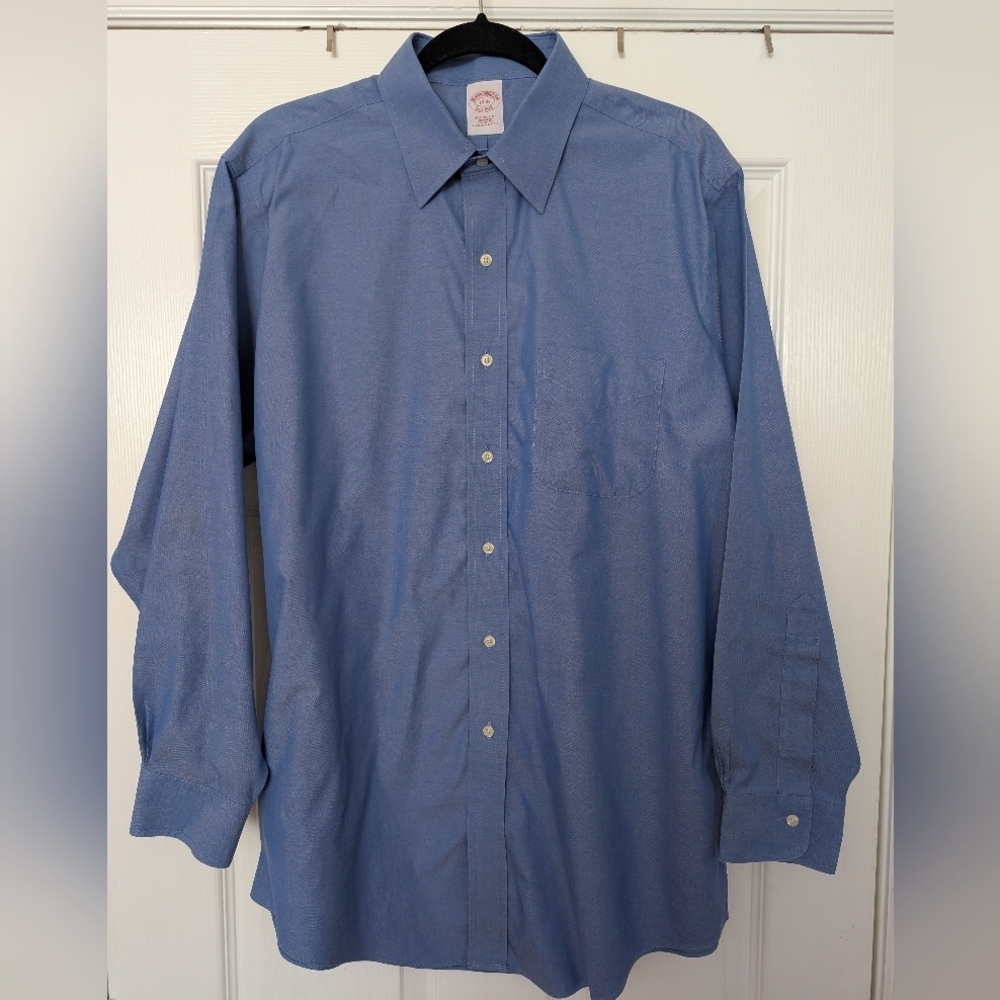 Men's BROOKS BROTHERS Long Sleeve Cotton Dress Button Down Shirt